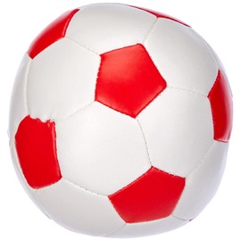 Lena 62163 Soft Footballs, Set of 3, Sports Soft Balls, White with Blue, Green or Red, 3 Soft Balls 10 cm Each for Indoor and Outdoor Use, Soft Sports Balls, Play Balls for Children from 12 m