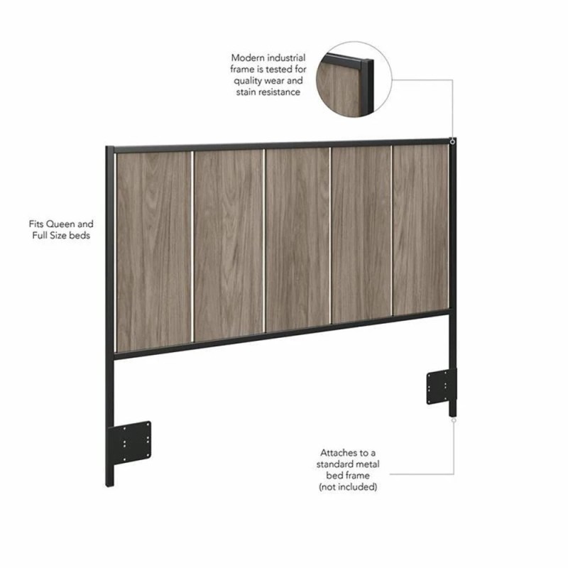 Bush Atria Full/Queen Size Headboard in Modern Hickory - Engineered