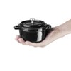 Vogue Cast Iron Round Mini Pot 49X99X130mm 240ml Stockpot Saucepan