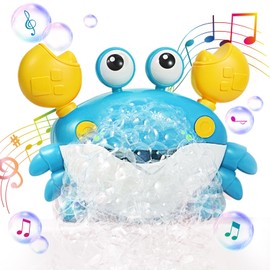 Jovow Crab Bubble Bath Maker for The Bathtub,Blows Bubbles and Plays 12 Children’s Songs,Sing-Along Bath Bubble Machine Baby, Toddler Kids Toys Makes Great Gifts for 3 Years Girl Boy (Blue)