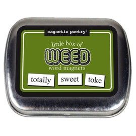 Magnetic Poetry - Little Box of Weed Kit - Words for Refrigerator - Write Poems and Letters on The Fridge - Made in The USA