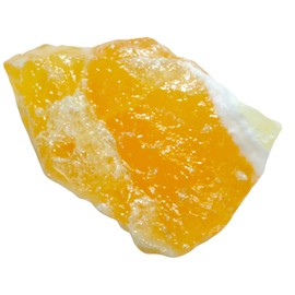 Steinfixx Orange Calcite Gemstone I Healing Stone I Rough Stone I Water Stone I Mexico (100-150 g)