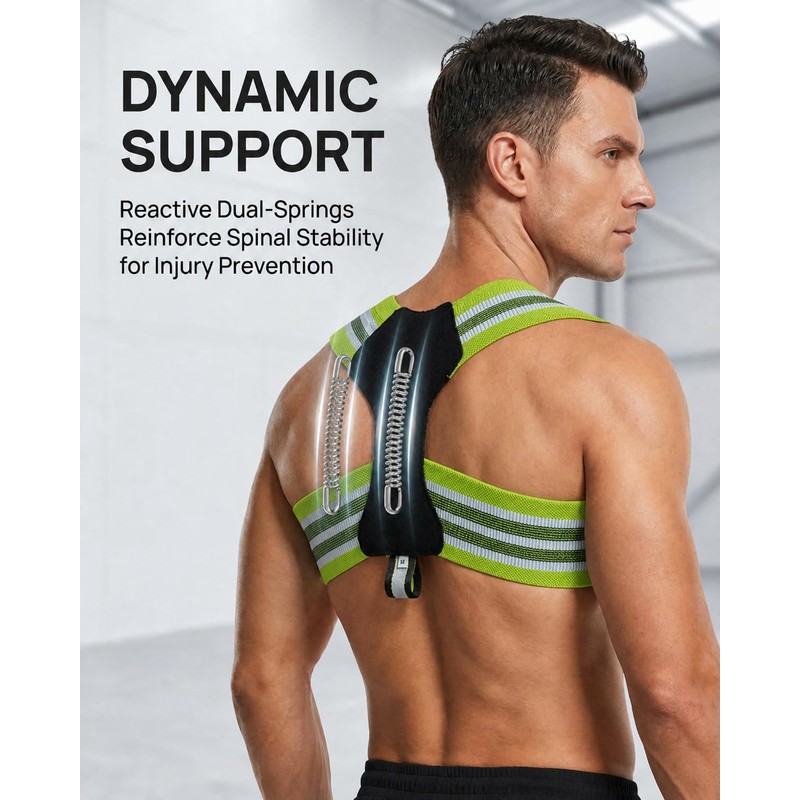 Playire Pro-Gym Posture Brace for Men, 8 cm Straps Help