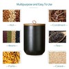 Tenforie Black Canister Sets for Kitchen, 3pcs Ceramic Canisters with