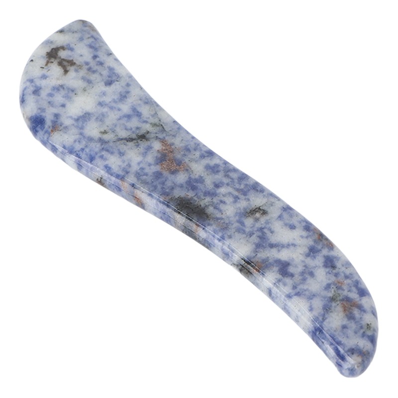 Portable Gua Sha Board Blue Jade Stone Facial Gua Sha