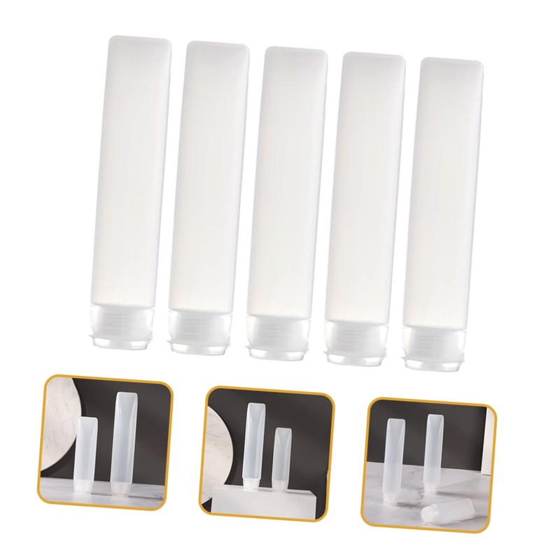 Ipetboom 10pcs Refillable Lotion Tubes Squeeze Cosmetic Bottles for Travel