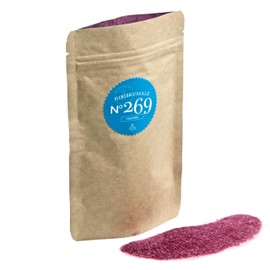 Rimoco N°269 Organic Hibiscus Sea Salt - Fine Acid & Purple Hibiscus Salt Flakes, Ideal for Vegetables or Fish | Organic Cultivation (DE-ÖKO-007) | Contents: 500g in Kraft Paper Zip Beuel