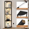 VILICK Corner Shelf with Light 5 Tier Tall Standing Shelf