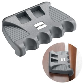 EPOGG Portable Weighted Billiard Cue Rack With Chalk Holder, Pool Cue Holder Grey (4 Holes)