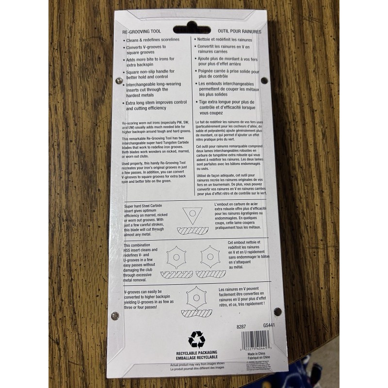 Clubmaker Golf Club Groove Sharpener and Regrooving Tool
