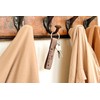 Gusti Aaron Leather Key Ring Beige Leather with Engraving My