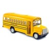 6" Die Cast Long-Nose School Bus with Pull-Back Action and