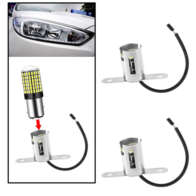OTOTEC 4Pcs 1156 BA15S Socket Adapter Replacement Lamp Holder Adapter