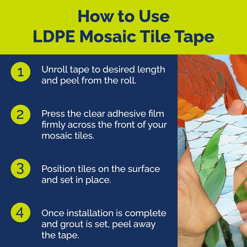Alanson Products Mosaic Tile Tape - Low-Density Polyethylene Film (LDPE)