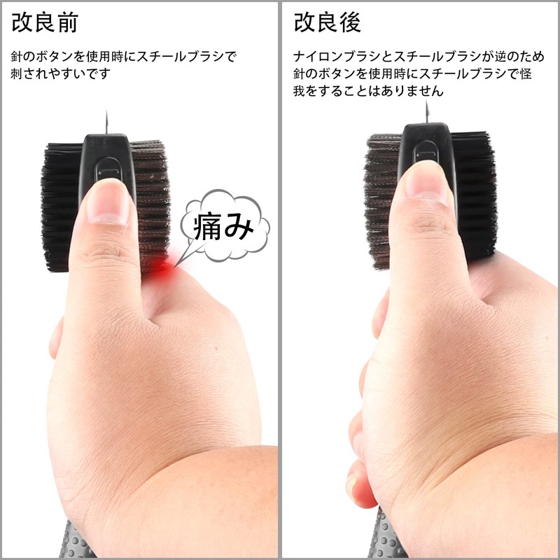 Golf Club Brush, Clean, Maintenance Tool, Wire, Nylon, Needle Storage,