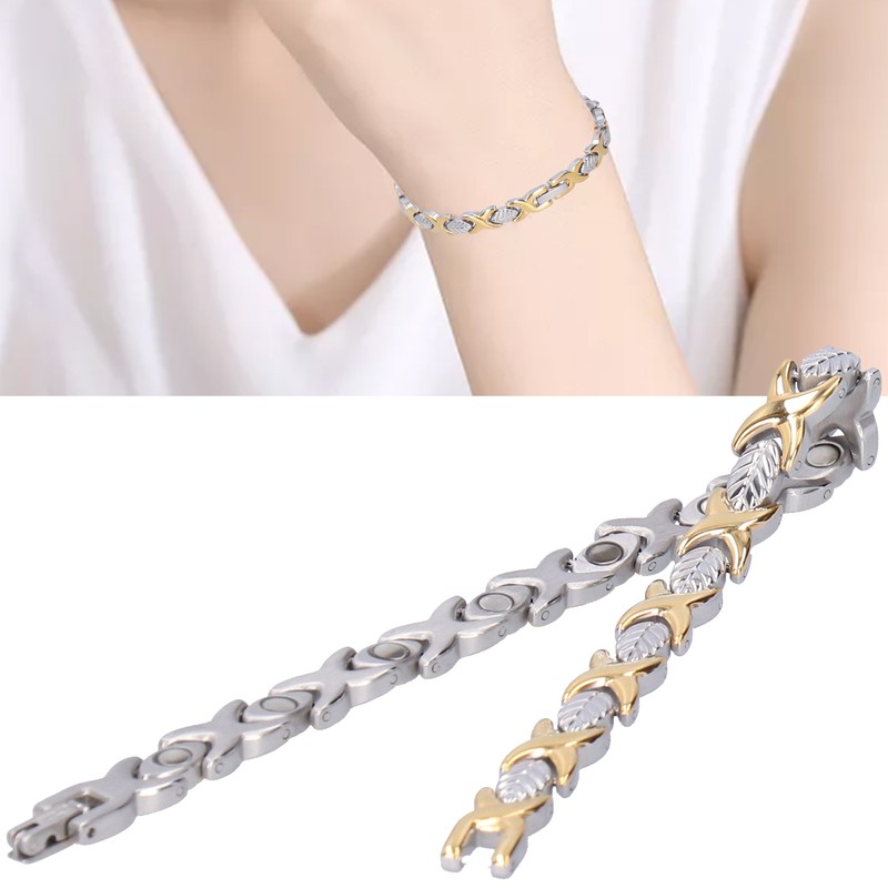 Titanium Steel Magnetic Bracelet Adjustable Length Women Jewelry Gift for