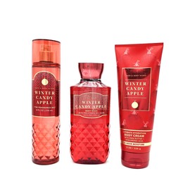 Winter Candy Apple 3 pc- Bundle Set Bath and Body Fragrance Set, Mist 8 fl oz, Body Wash 10 fl oz, Body Cream 8 oz
