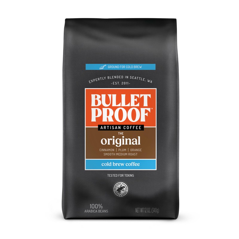 Bulletproof Original Cold Brew Coffee, Medium Roast Coarse Ground, Clean