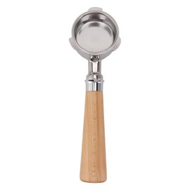 3 Ears Portafilter 51mm Stainless Steel Bottomless Coffee Portafilter Handle for Donlim for Petrus for Bear for Yanxuan Coffee Machine A2 Beech Wood Color