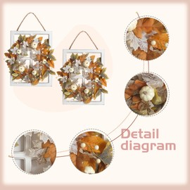 Fall Wreath Autumn Pumpkin Harvest Wooden