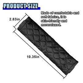5PCS Car Seat Belt Pads Cover - Soft Comfort Seatbelt Covers Protect Your Neck and Shoulders - Auto Seat Belt Shoulder Strap Cover Protector Pads - Shoulder Cushion Harness Pad for Car/Bag (Black)
