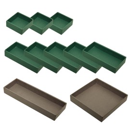 yamapac SHIKI® Shallow Drawer Organization Trays (Green x Taupe, Set of 10)