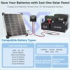 VOLTSET Solar Battery Trickle Charger 20W 12V Solar Panel Maintainer
