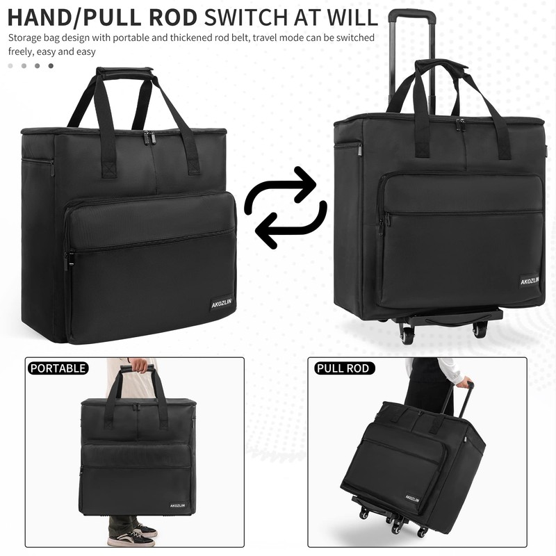 AKOZLIN Desktop Gaming Computer Tower PC Carrying Case with Detachable