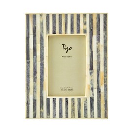 Tizo 4" X 6" Bone Frame Grey/White, Made in Italy