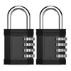 ZHEGE Padlocks with Code, 4 Digit Combination Padlock for Gym