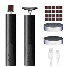 Cordless Electric Callus Remover for Feet with Nail File Sander 2 in 1 Rechargeable Foot File Grinder for Dead Skin Crack Dry Calluses with Sandpaper Disk 6 Speed Adjustable