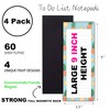 4 Large Magnetic Notepads – Big Notepads for Grocery List,