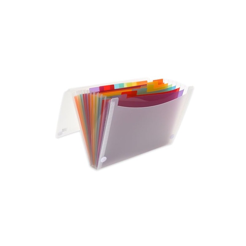 OXFORD Tahiti A4 Document Folder with Bellows, 12 Compartments, Polypro