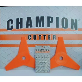 Champion Cutter 2 pack of 3 tooth ( tri blade ) Super Tough Nylon fits almost all models