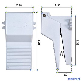 Tailonz Pneumatic 1/4”NPT Pneumatic Foot Pedal Valve Kit 5 Way 2 Position Threaded Rubber Nonslip Pressure Control 4F210-08 with 6mm Pneumatic Fittings