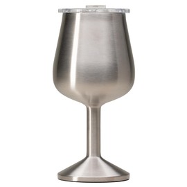 ORCA Vino 15oz | Temperature Insulated Mug, Vacuum Sealed Stainless Steel Wine Glass with Lid, Cup Keeps Drinks Ice Cold or Hot — Stainless Steel