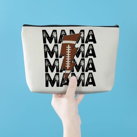 Azteoiz Western Themed Travel Cosmetic Bag, Multicolor 1190, Waterproof Linen, Unisex-Adults (Western Enthusiasts & Football Fans), Cosmetic Case, Travel, Makeup, Toiletry