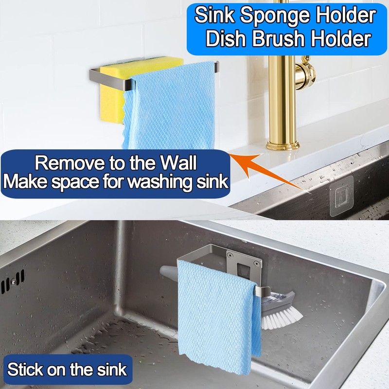 GAViA Kitchen Sink Sponge Holder - Sponge and Dish Cloth