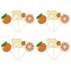 24Pcs Little Cutie Cupcake Toppers Glitter Orange Cupcake Picks Citrus