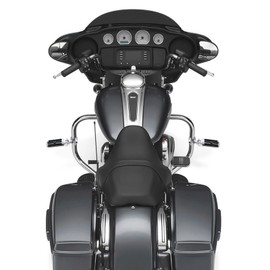 Bravema Highway FootPegs Fit for Motorcycle 1 inch to 1 1/3 inch with Engine Guard, Highway Footrest for Harley Indian Yamaha Honda Suzuki (Silver)