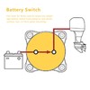 Battery Switch Mini 2 Position On/Off Disconnect Power Cut 12‑48V