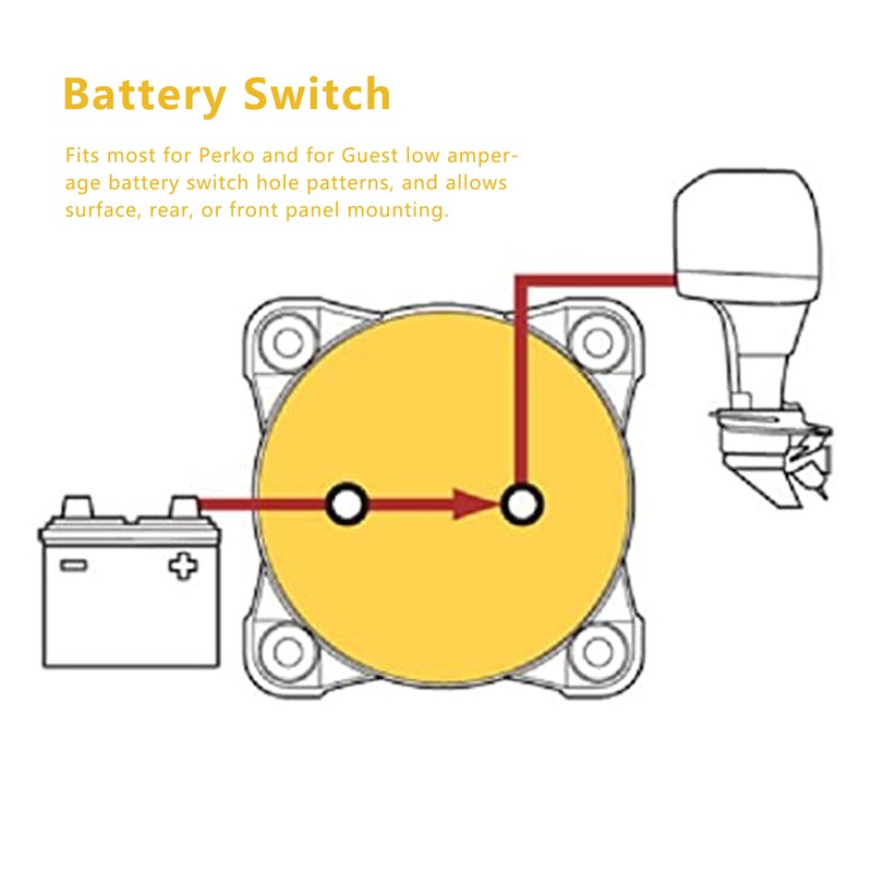 Battery Switch Mini 2 Position On/Off Disconnect Power Cut 12‑48V
