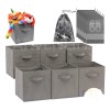 Caja De Almacenamiento Ropa Plegable Cubos Organizadores 12p