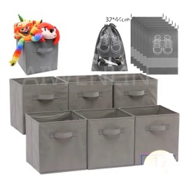 Caja De Almacenamiento Ropa Plegable Cubos Organizadores 12p
