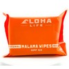 Malama Wipes 50 SPF Reef Safe Biodegradable Sunscreen wipes, Kid-safe,