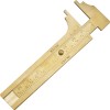 FindingKing Brass Gauge Bead Ruler Measure & Convert Inches/Metric