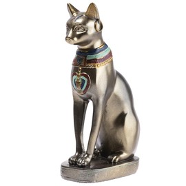 Lachineuse - Bastet Statuette 30 cm - Large Egyptian Cat Statuette - Statue Decoration Ancient Egypt - Cat Figure - Egyptian Bust - Original Gift Idea Decoration - Deity Sculpture