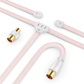 deleyCON FM AM FM Radio Antenna, Dipole Throwing Antenna, Indoor Antenna, 75 Ohm Coaxial Connection, HiFi Receiver, Stereo System, FM Tuner, Radio Antenna, Pack of 2