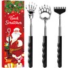 lucdnc 3 Pack Stocking Stuffer Manual Back Scratcher,Metal Extendable Back