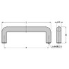 Sugatsune Industries (100036732) H-35-288-SM/Stainless Steel Handle H35288SM